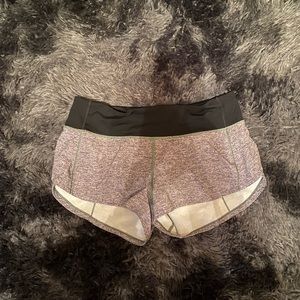 Grey lululemon speed up shorts